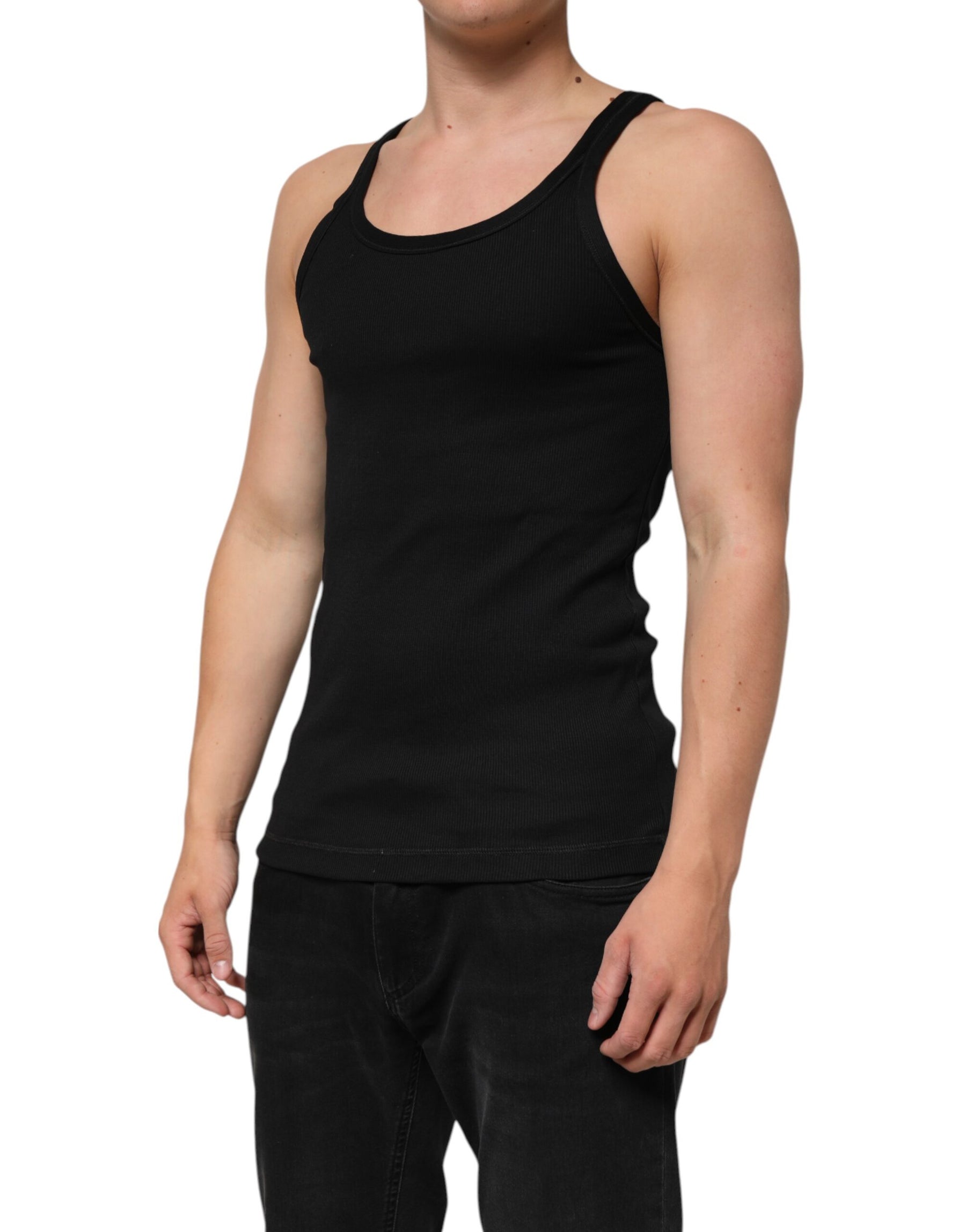 Dolce & Gabbana Black Tank Sleeveless Underwear Men T-shirt | Regal Royce