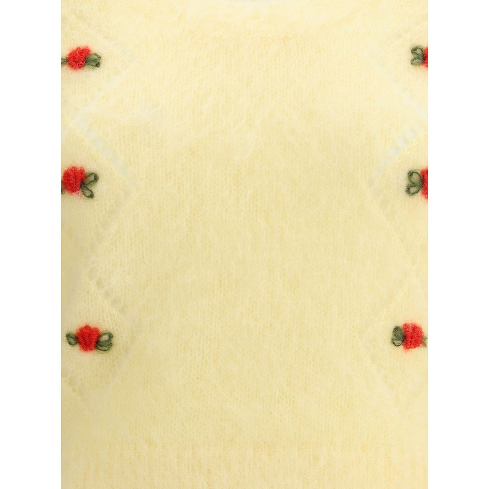 Alessandra Rich Bicolor Mohair Sweatshirt | Regal Royce