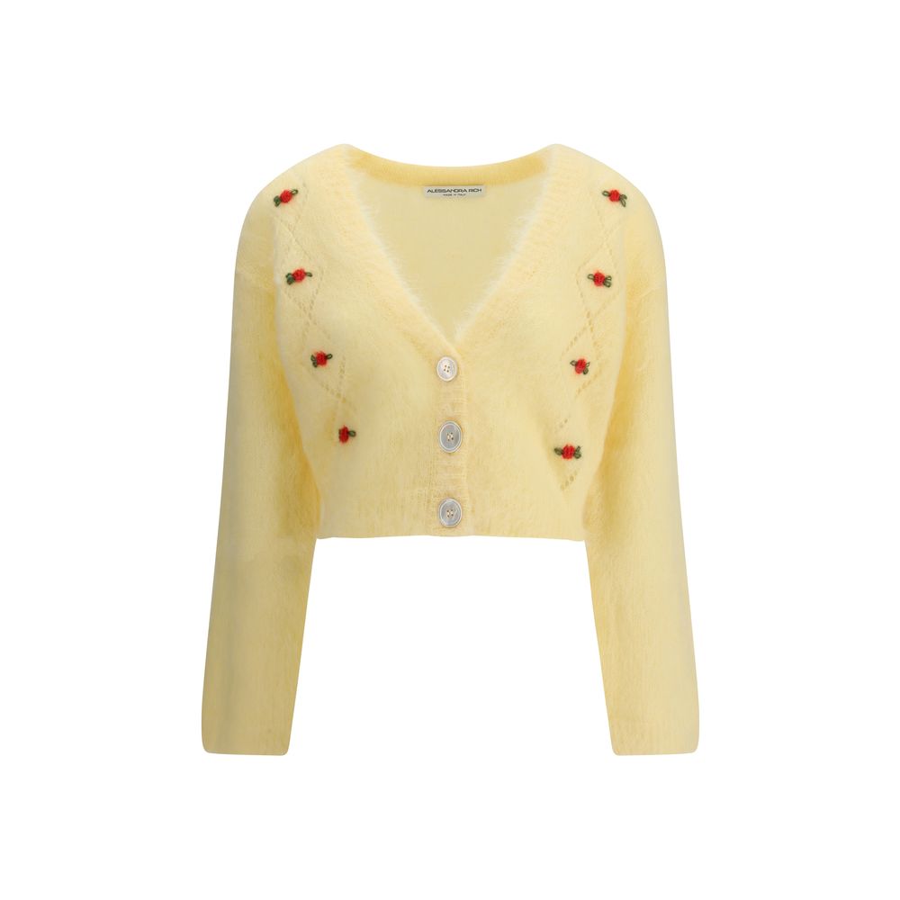 Alessandra Rich Bicolor Mohair Cardigan | Regal Royce