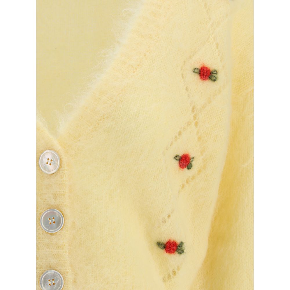 Alessandra Rich Bicolor Mohair Cardigan | Regal Royce