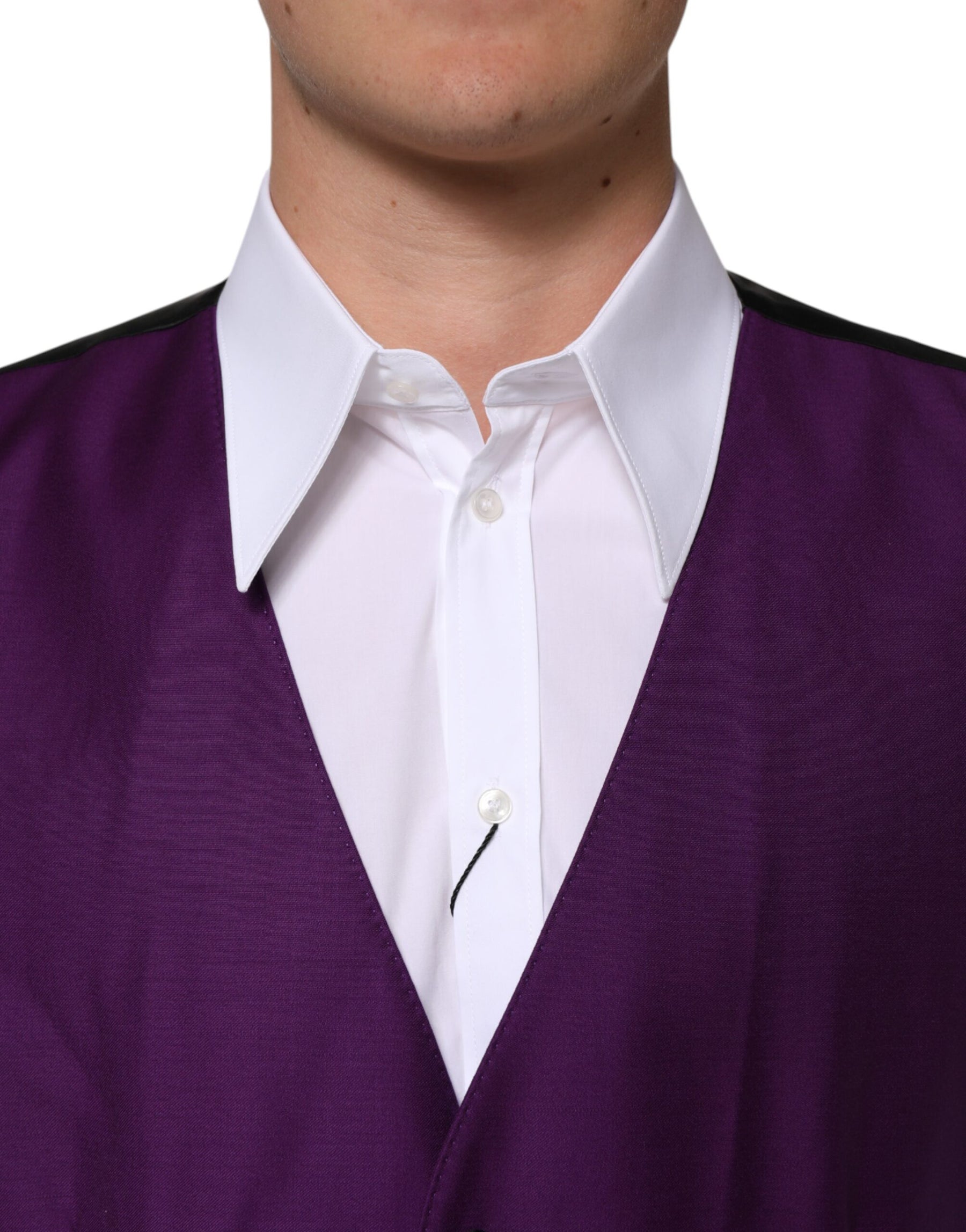 Dolce & Gabbana Purple Wool Dress Formal Waistcoat Vest | Regal Royce