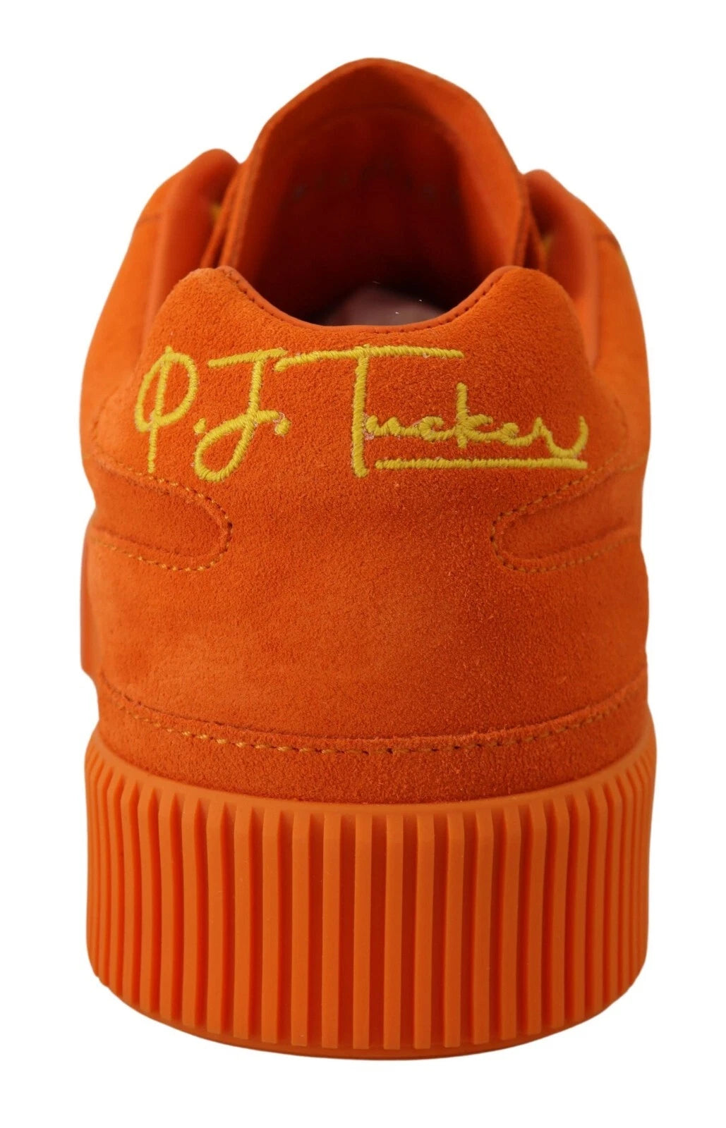Dolce & Gabbana Orange Leather P.j. Tucker Men Sneakers Shoes | Regal Royce