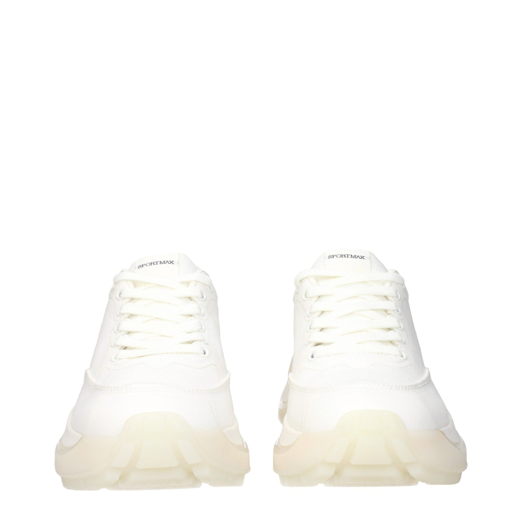 Max Mara White Fabric Chunky Sneakers | Regal Royce
