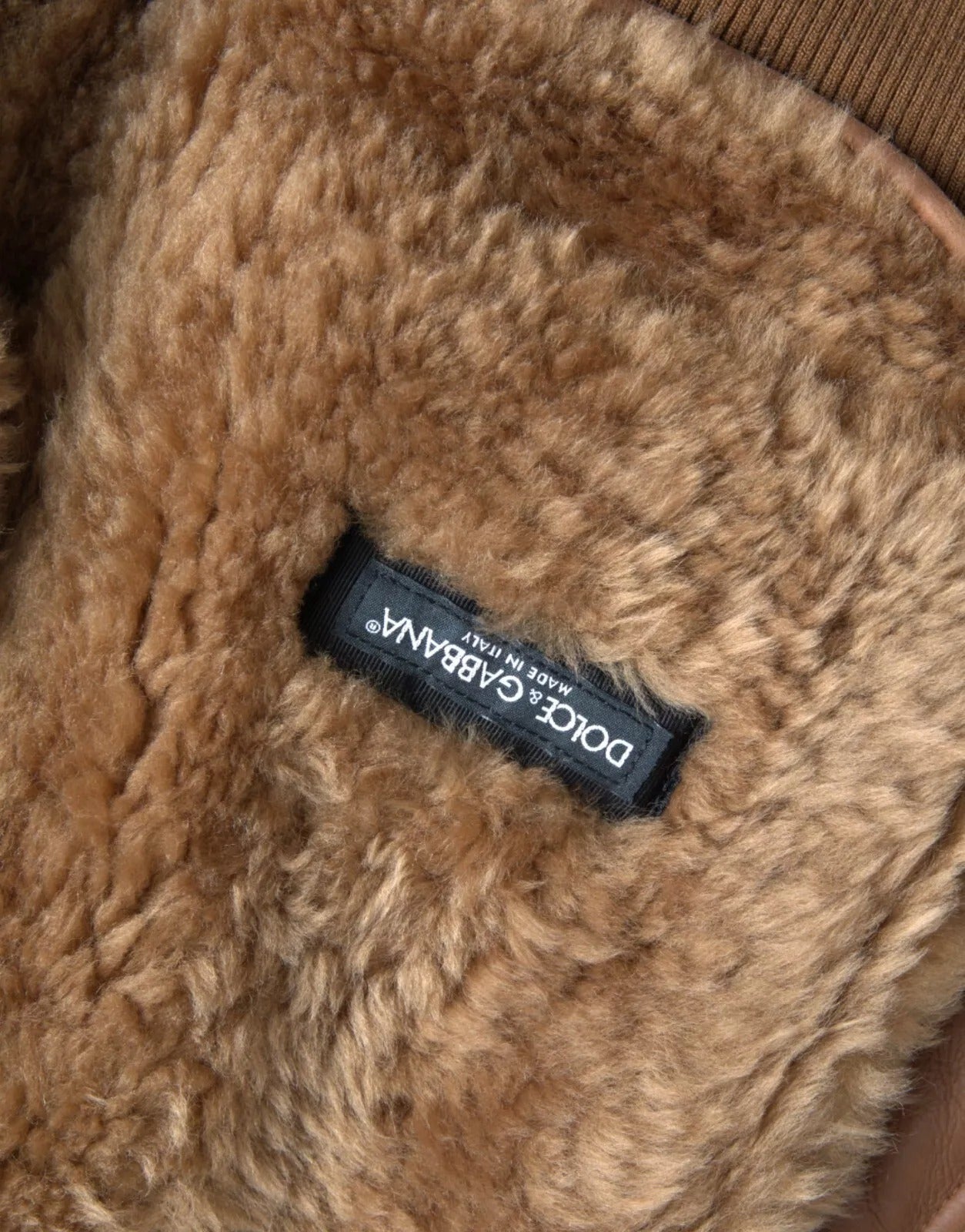 Dolce & Gabbana Brown Leather Fur Button Biker Coat Jacket | Regal Royce