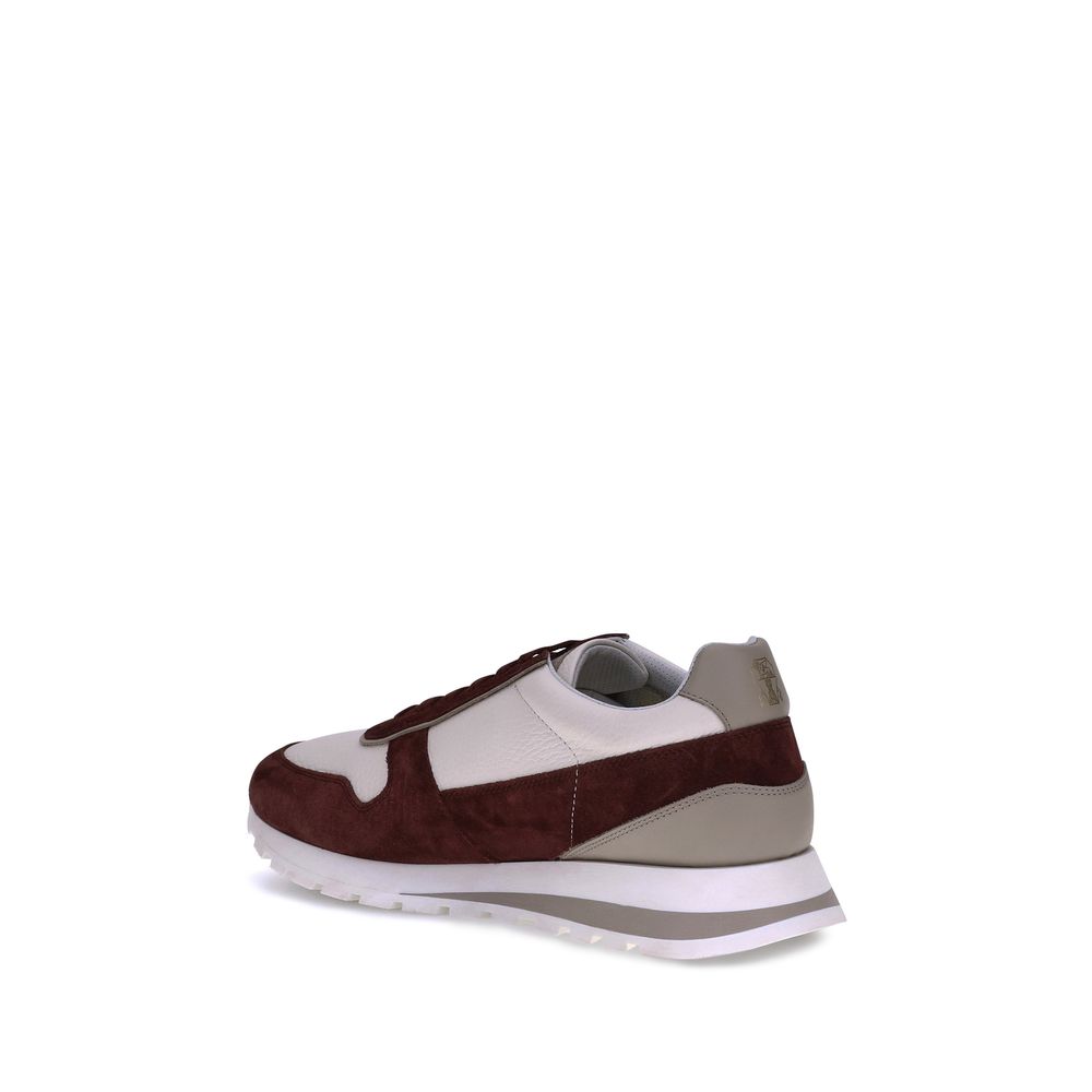 Brunello Cucinelli Multicolor Calf Leather Bos Taurus Platform Sneakers | Regal Royce