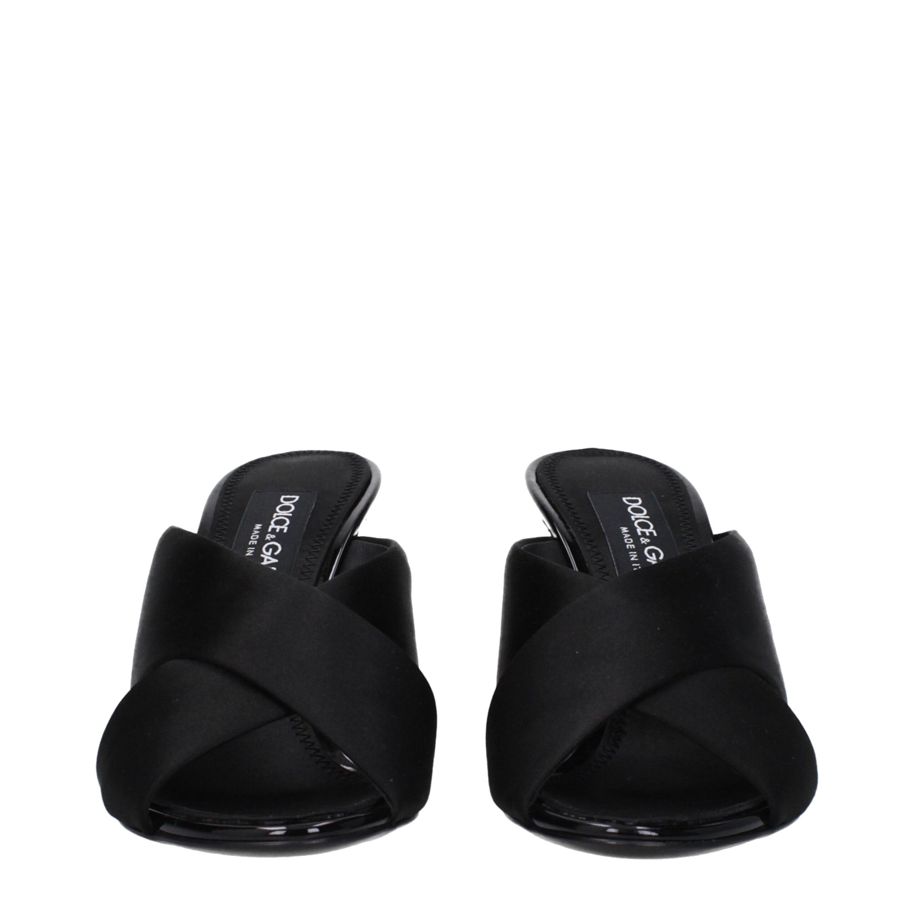 Dolce & Gabbana Black Satin Stiletto Heel Sandals | Regal Royce