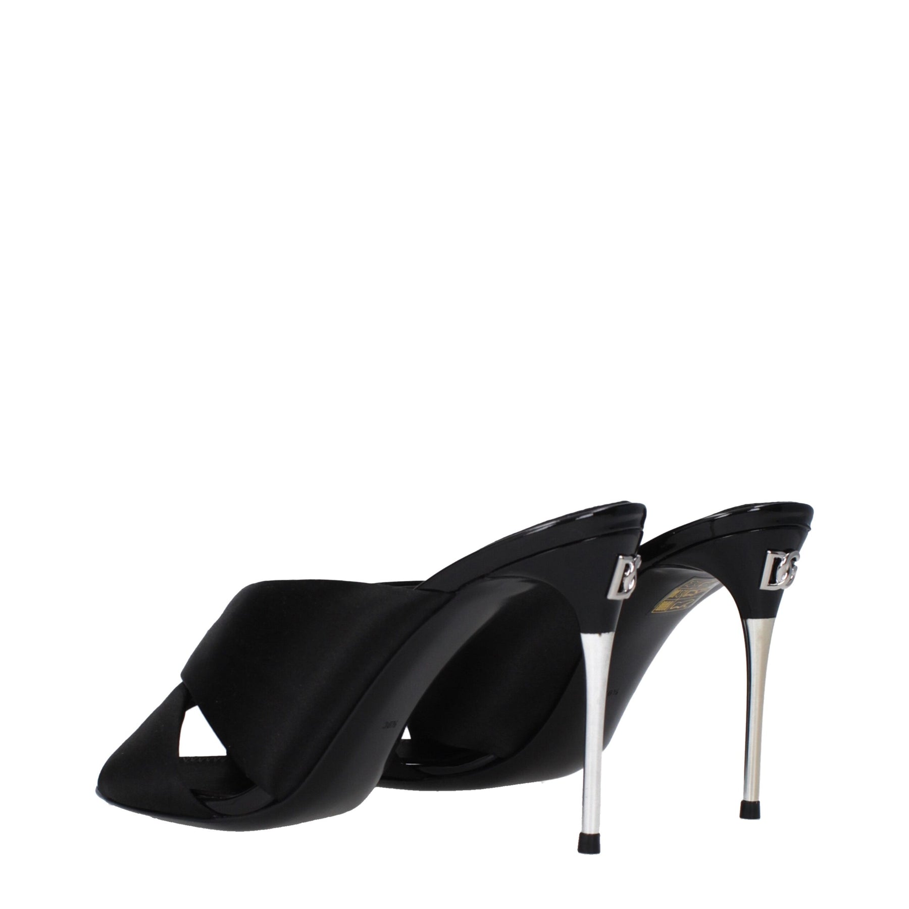 Dolce & Gabbana Black Satin Stiletto Heel Sandals | Regal Royce