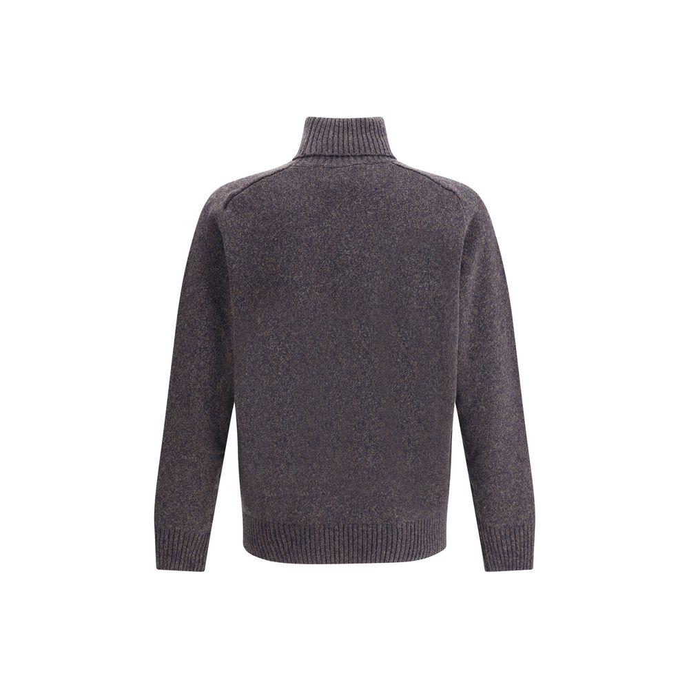 Brooksfield Multicolor Fleece Wool Turtleneck | Regal Royce