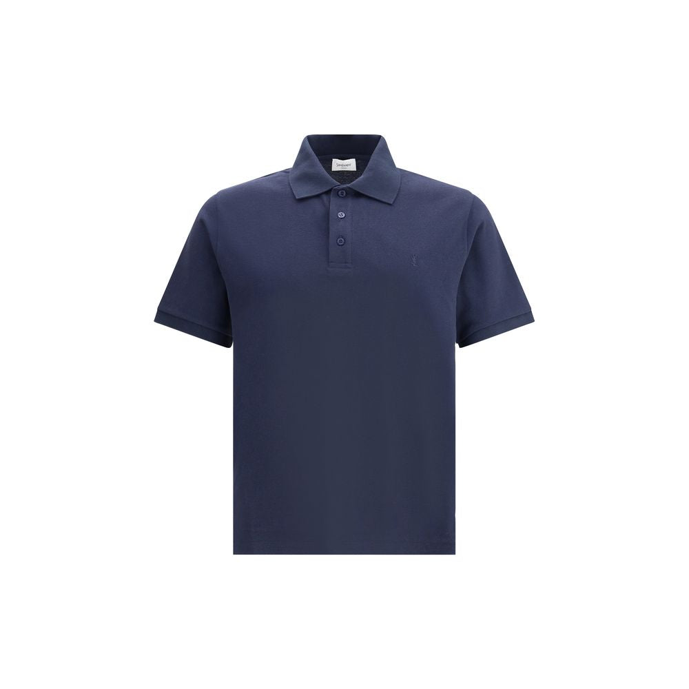 Saint Laurent Blue Cotton Polo Shirt | Regal Royce