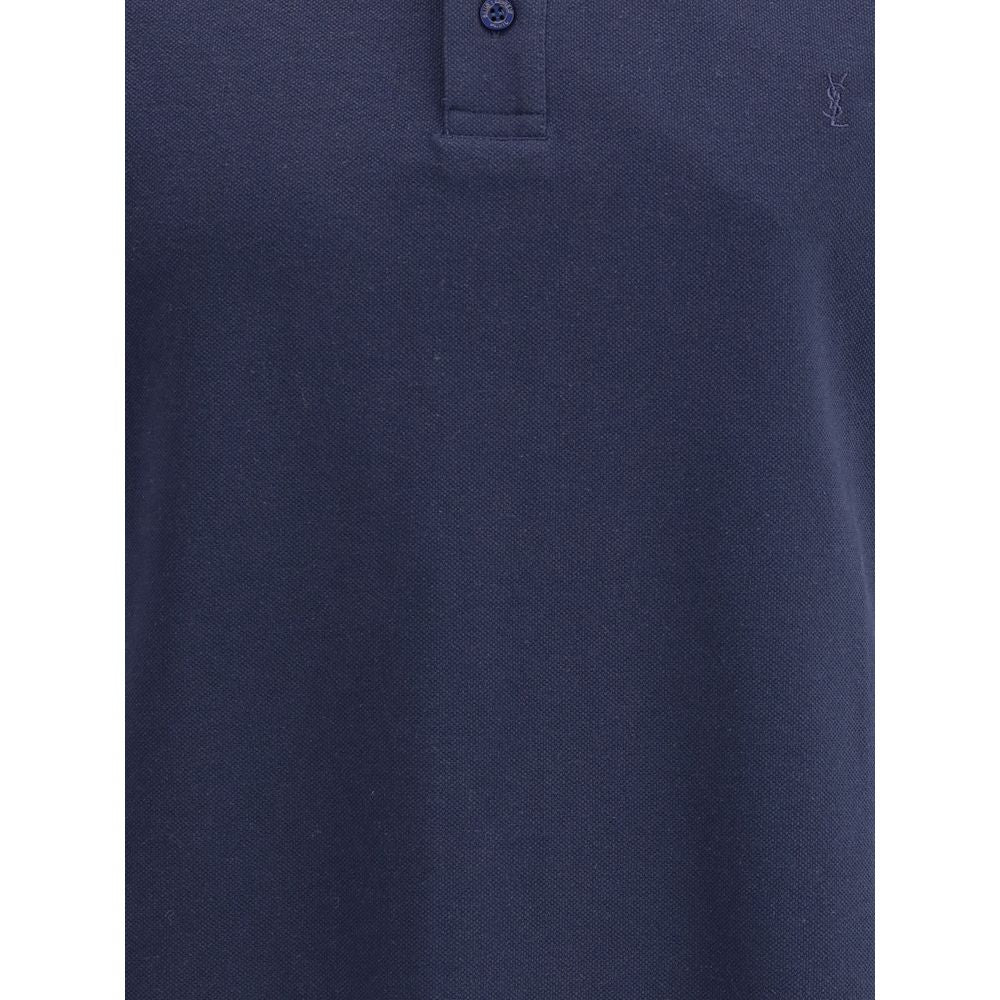 Saint Laurent Blue Cotton Polo Shirt | Regal Royce