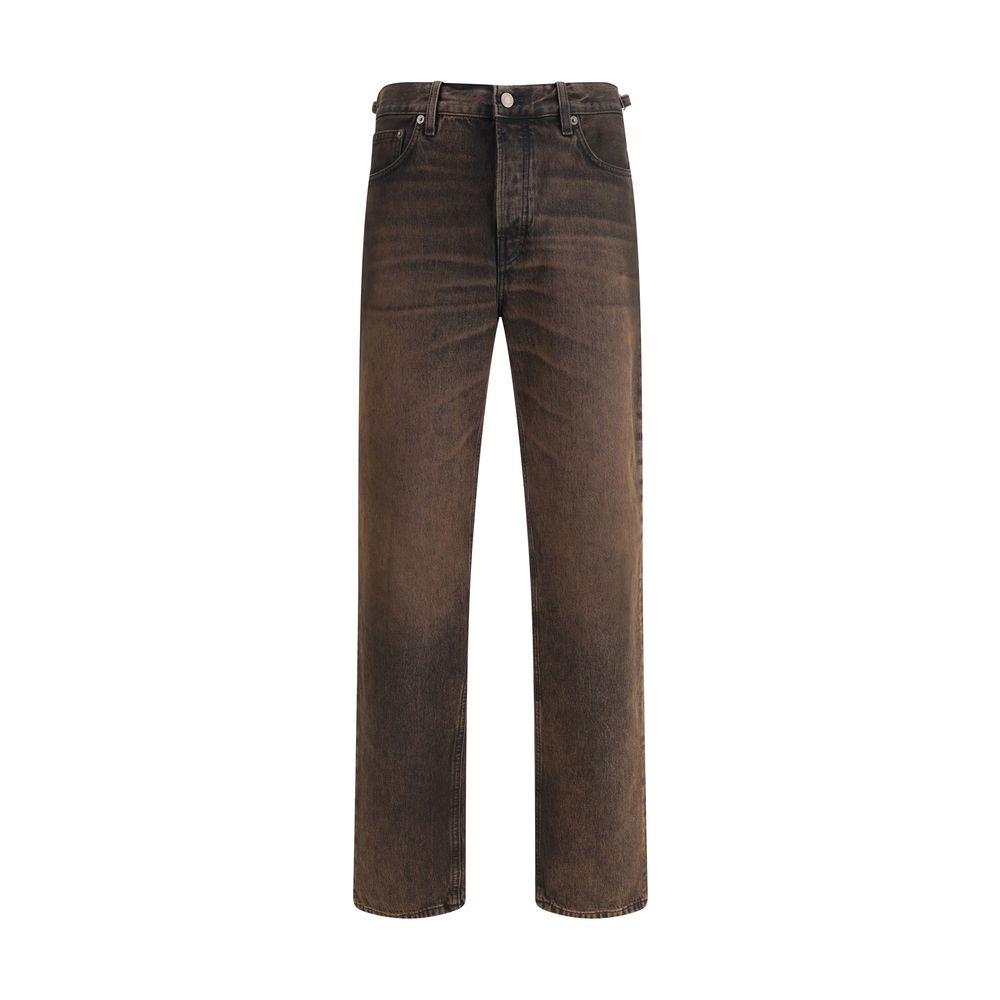 Haikure Brown Cotton Relaxed Fit Jeans | Regal Royce