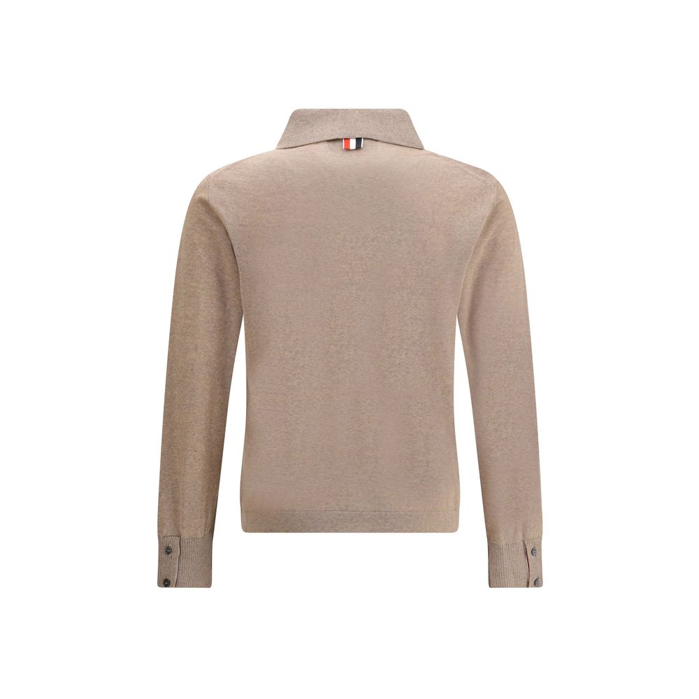 Thom Browne Beige Fleece Wool Cardigan | Regal Royce