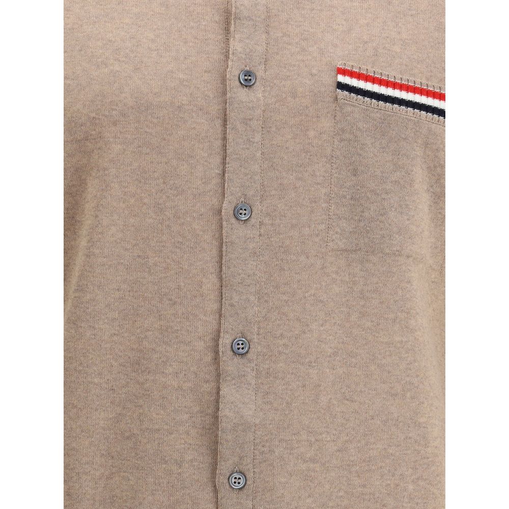 Thom Browne Beige Fleece Wool Cardigan | Regal Royce
