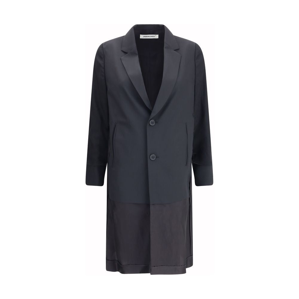 Undercover Black Polyester Coat | Regal Royce