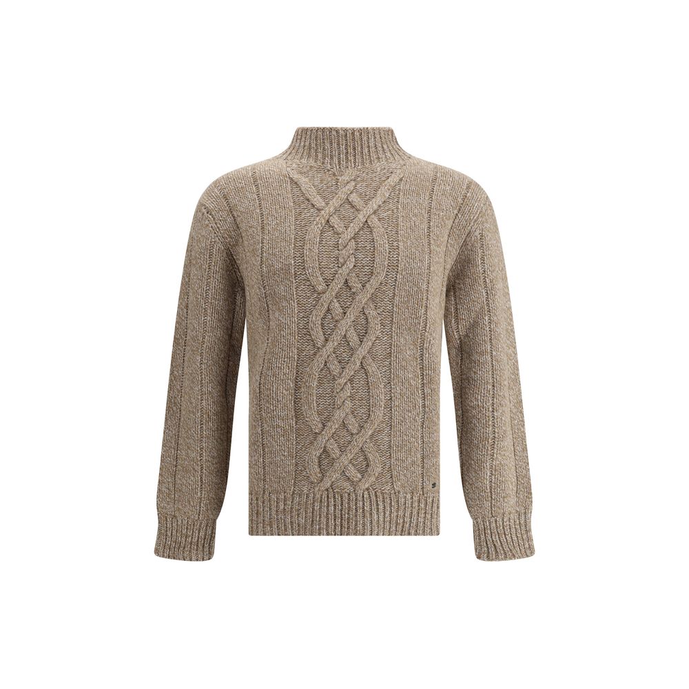 Brooksfield Beige Wool Sweatshirt | Regal Royce