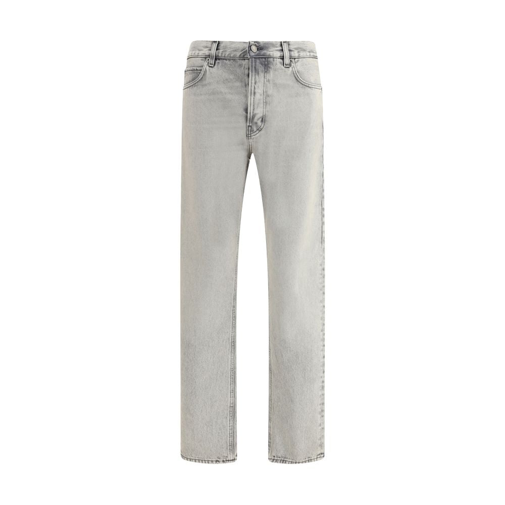 Haikure Light Blue Cotton Straight-Leg Jeans | Regal Royce