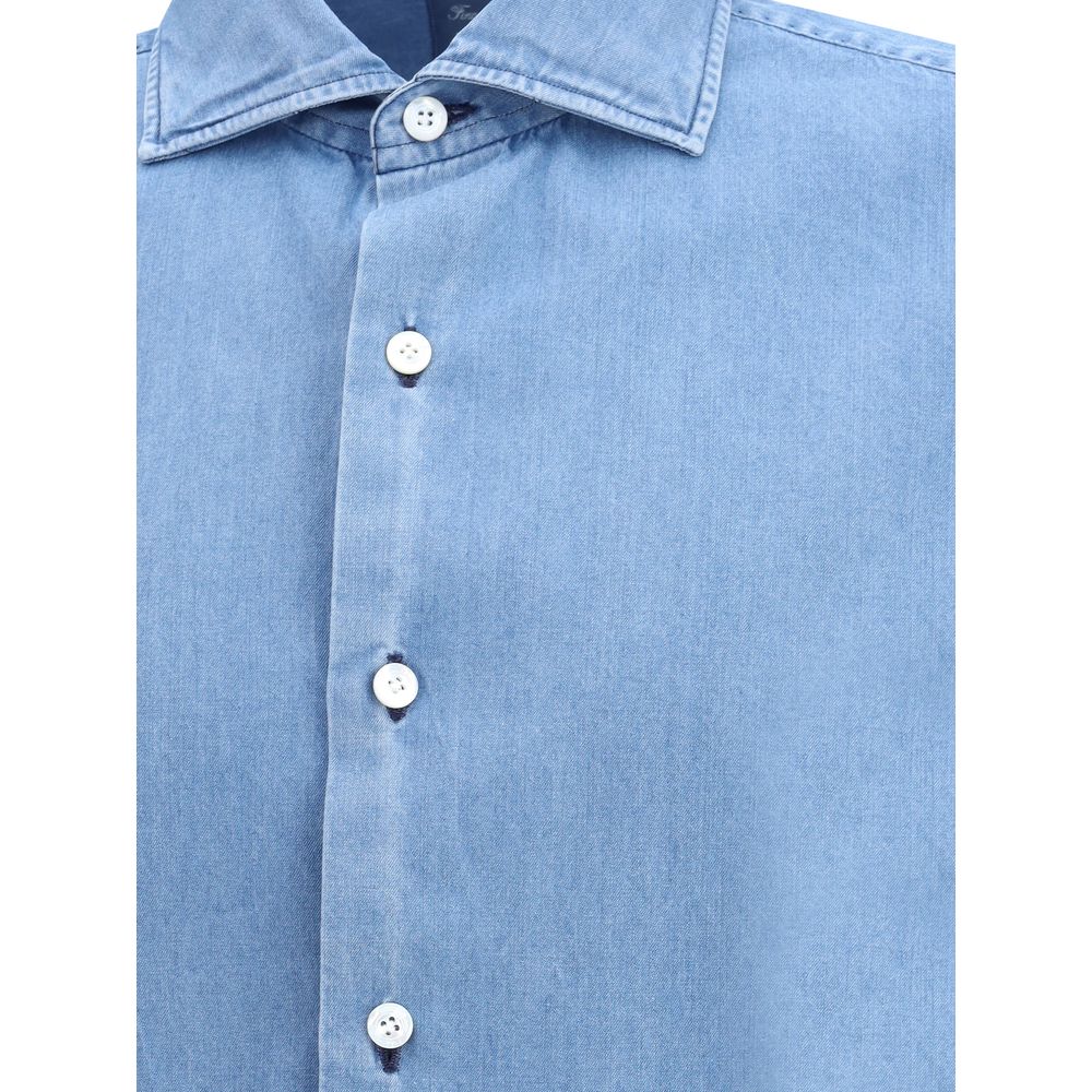 Finamore Blue Denim Shirt | Regal Royce