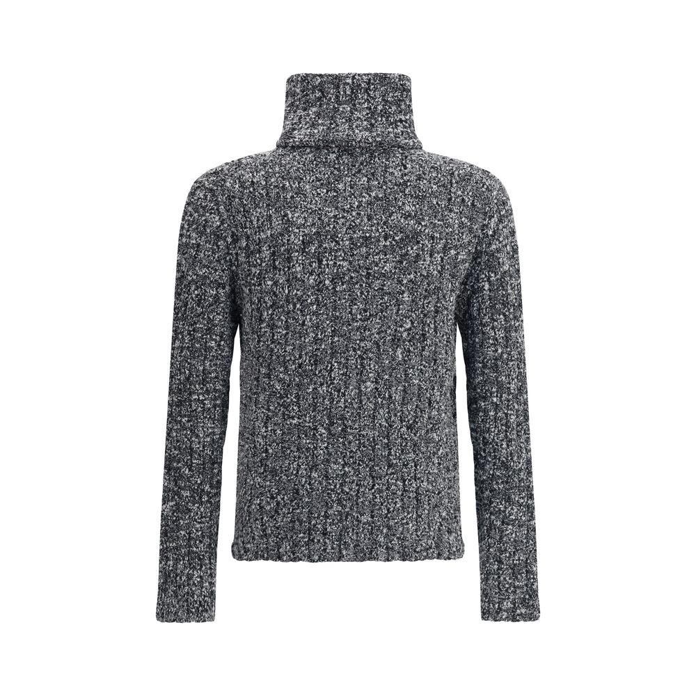 Dolce & Gabbana Gray Fleece Wool Turtleneck | Regal Royce