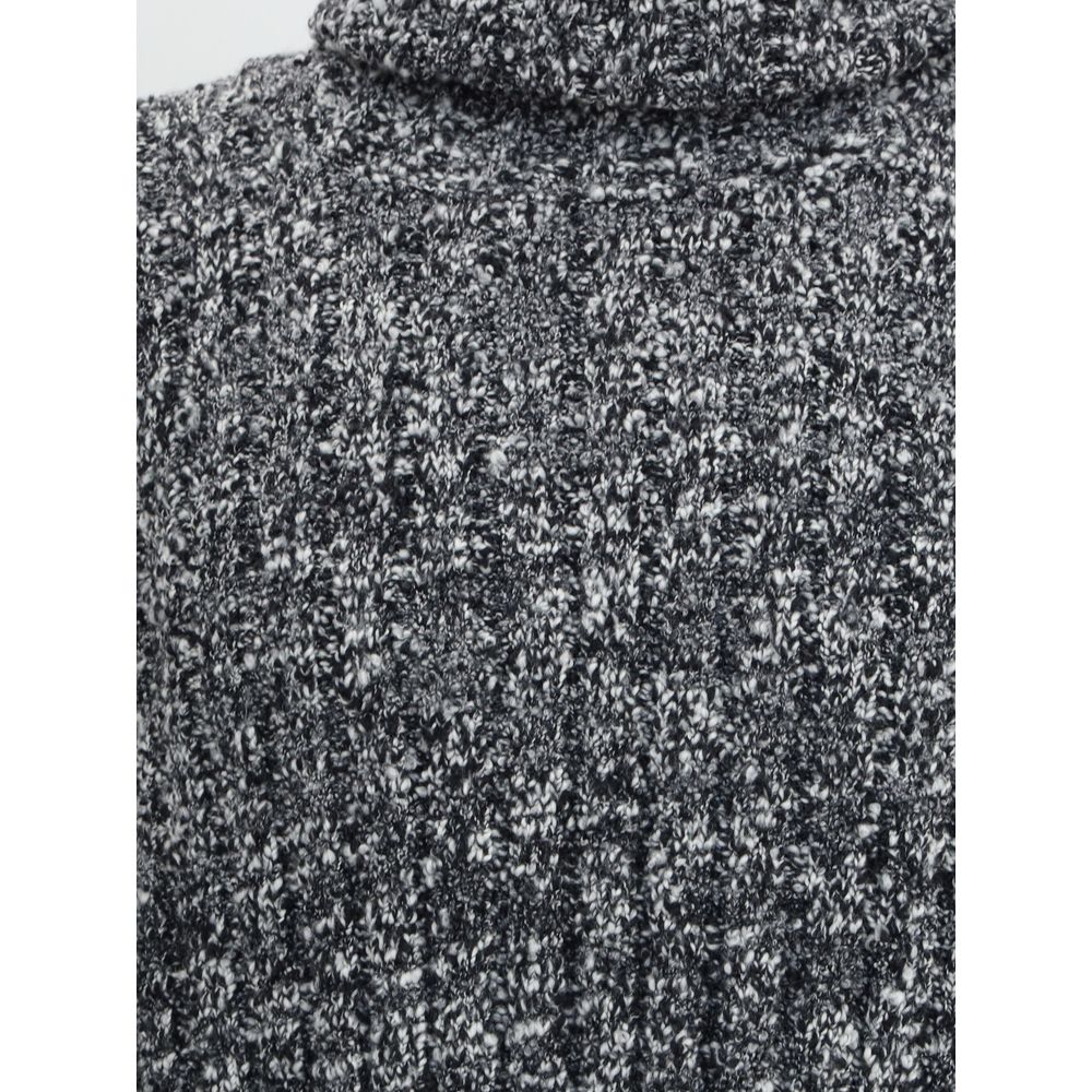 Dolce & Gabbana Gray Fleece Wool Turtleneck | Regal Royce