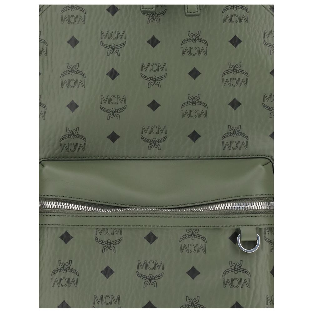 MCM Green Fabric Backpack