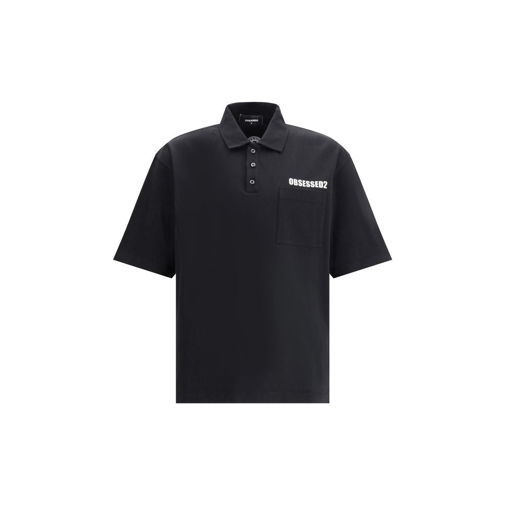 Dsquared² Black Cotton Polo Shirt | Regal Royce