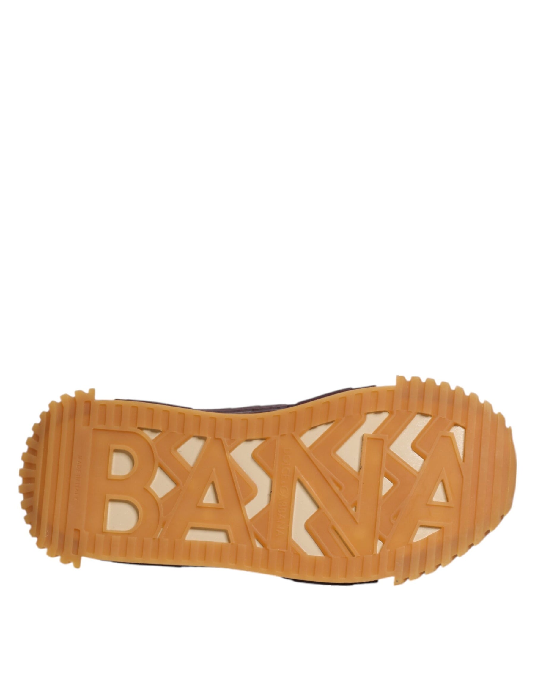 Dolce & Gabbana Beige Neoprene DG Logo NS1 Lace Sneakers Shoes | Regal Royce