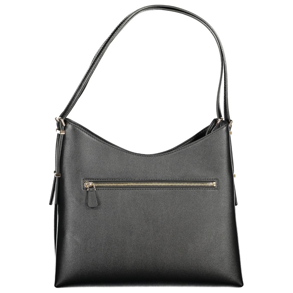 Guess Jeans Black Polyurethane Women Handbag | Regal Royce