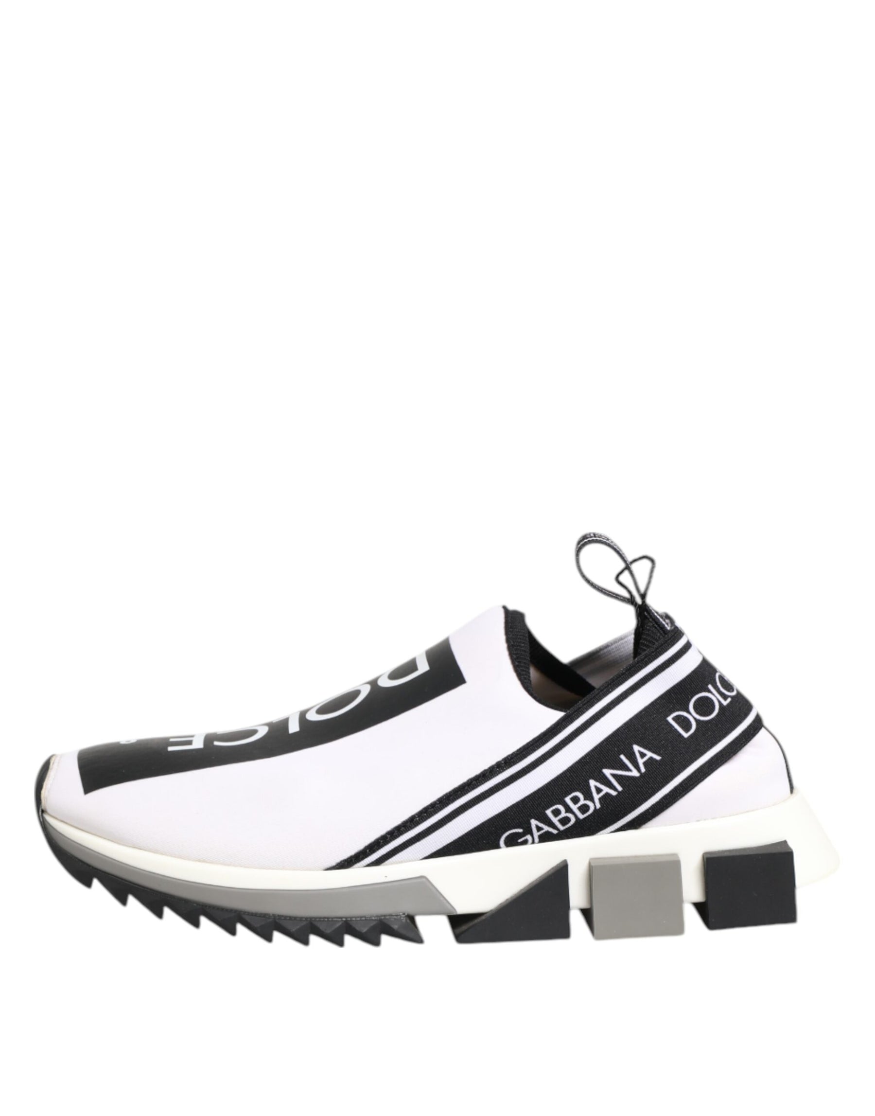 Dolce & Gabbana Black White Slip On Sorrento Sneakers Shoes | Regal Royce