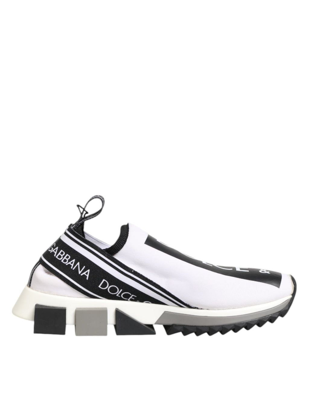 Dolce & Gabbana Black White Slip On Sorrento Sneakers Shoes