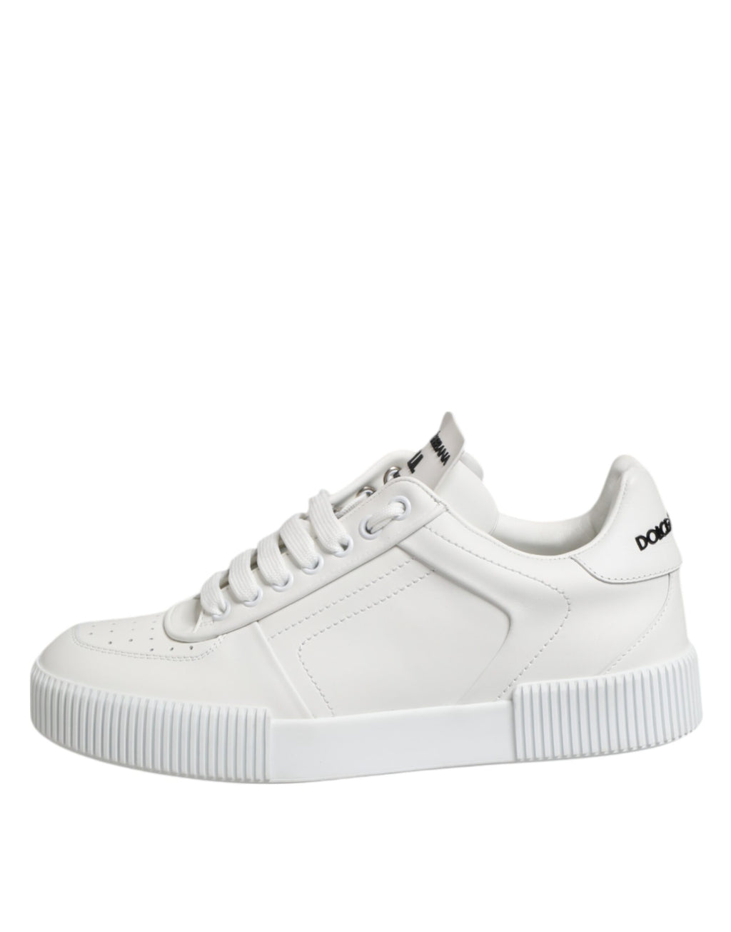 Dolce & Gabbana White Miami Leather Low Top Sneakers Shoes