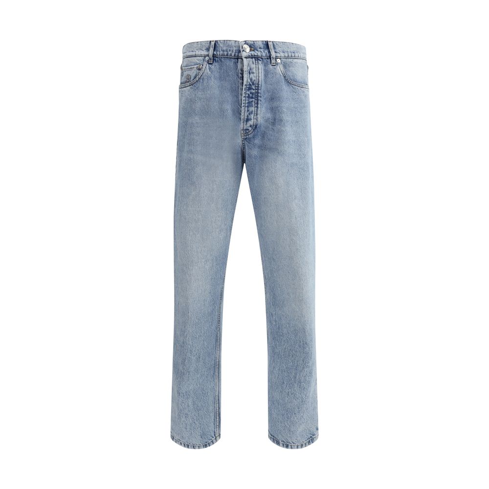 Brunello Cucinelli Light Blue Cotton Straight-Leg Jeans | Regal Royce