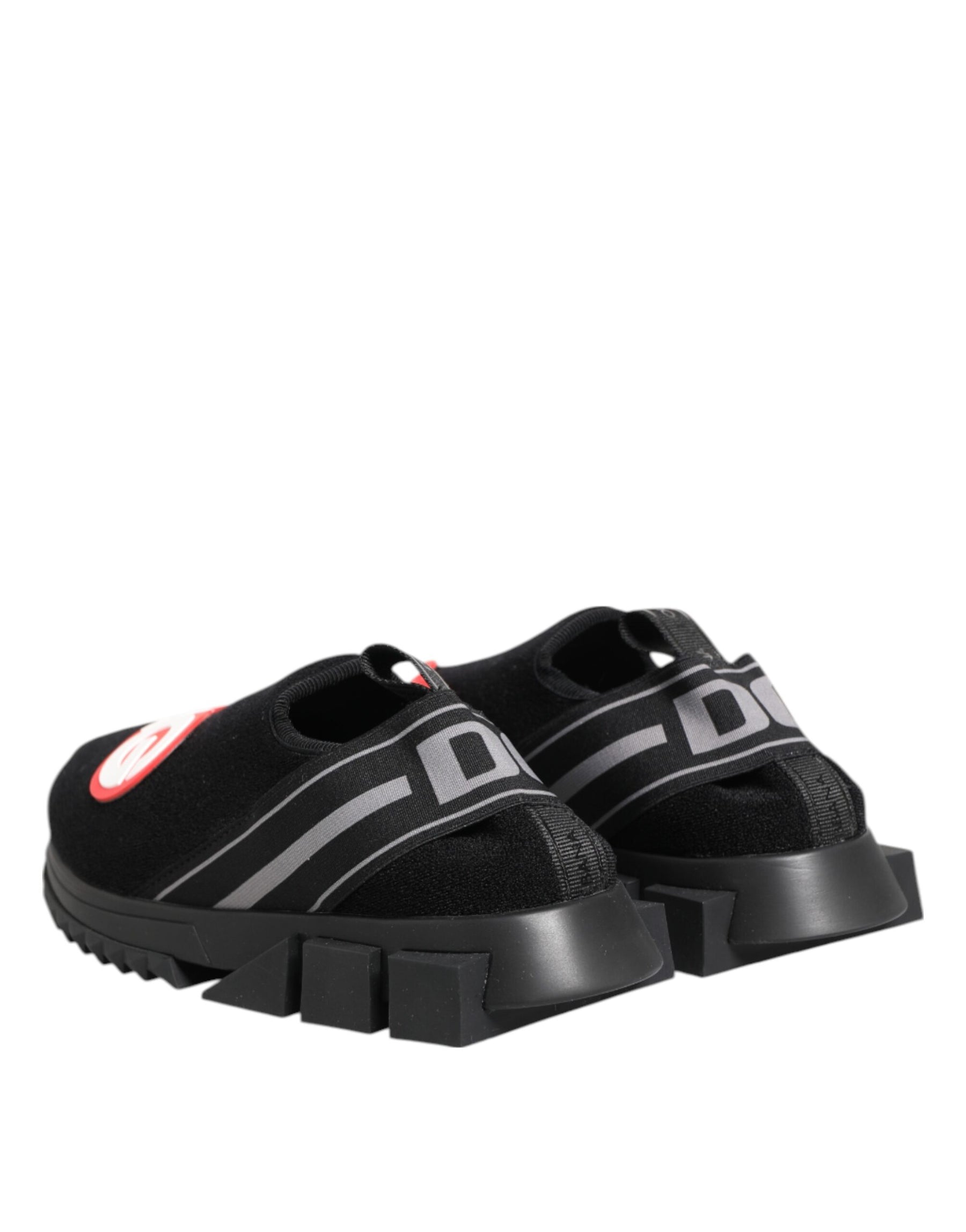 Dolce & Gabbana Black Grey Slip On Sorrento Sneakers Shoes | Regal Royce