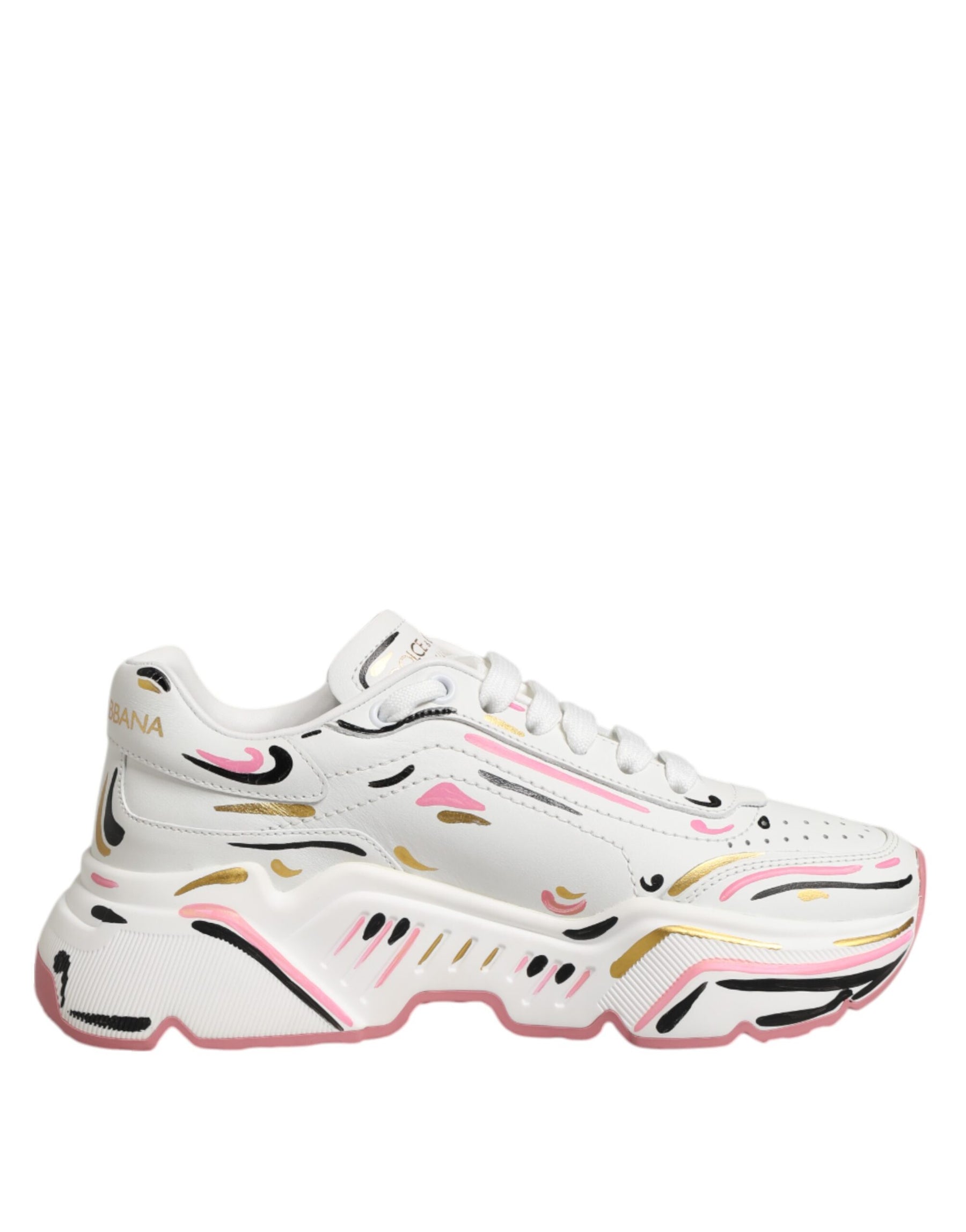 Dolce & Gabbana Multicolor Hand Painted DAYMASTER Sneaker Shoes | Regal Royce