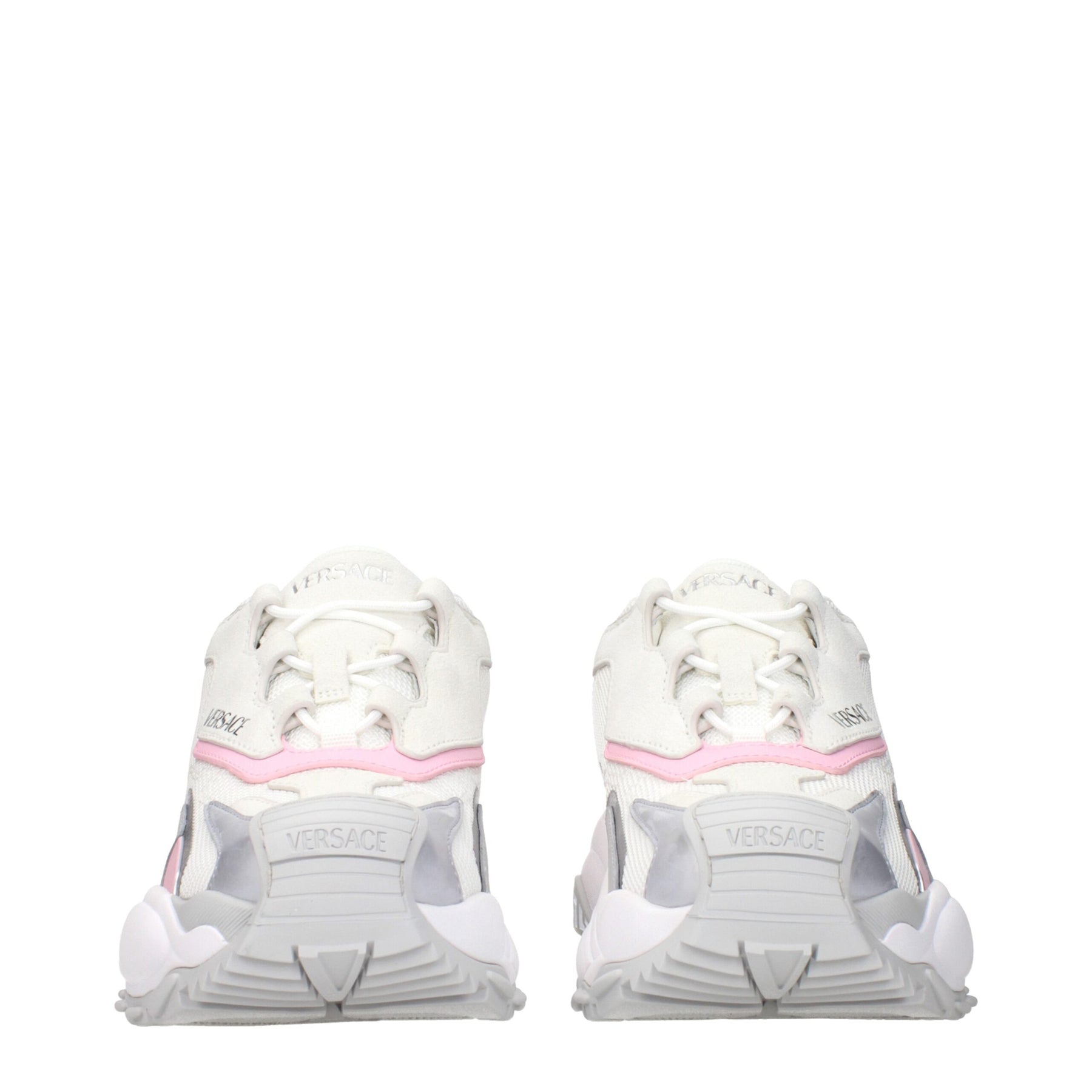 Versace White Fabric Chunky Sneakers | Regal Royce