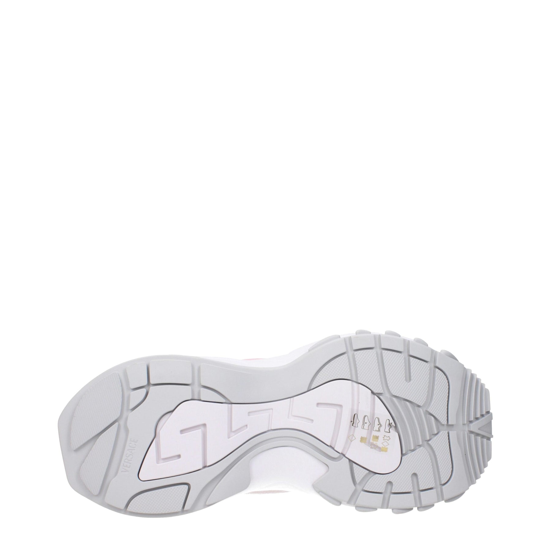 Versace White Fabric Chunky Sneakers | Regal Royce
