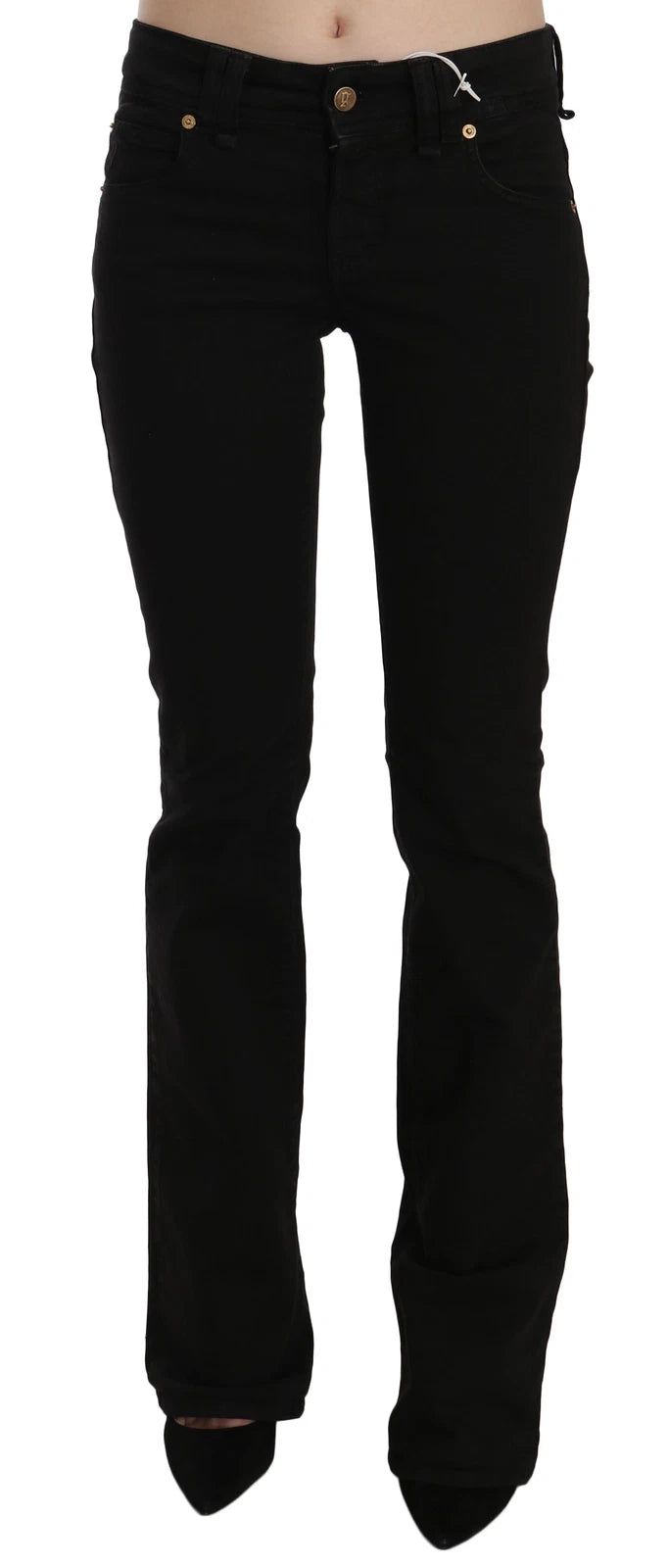 John Galliano Black Low Waist Slim Leg Skinny Denim Casual Pants Jeans | Regal Royce