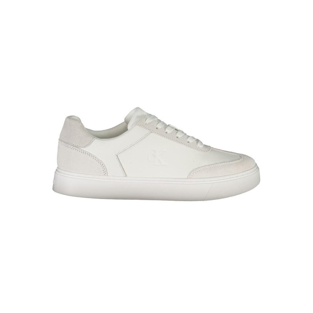 Calvin Klein White Polyurethane Men Sneaker | Regal Royce