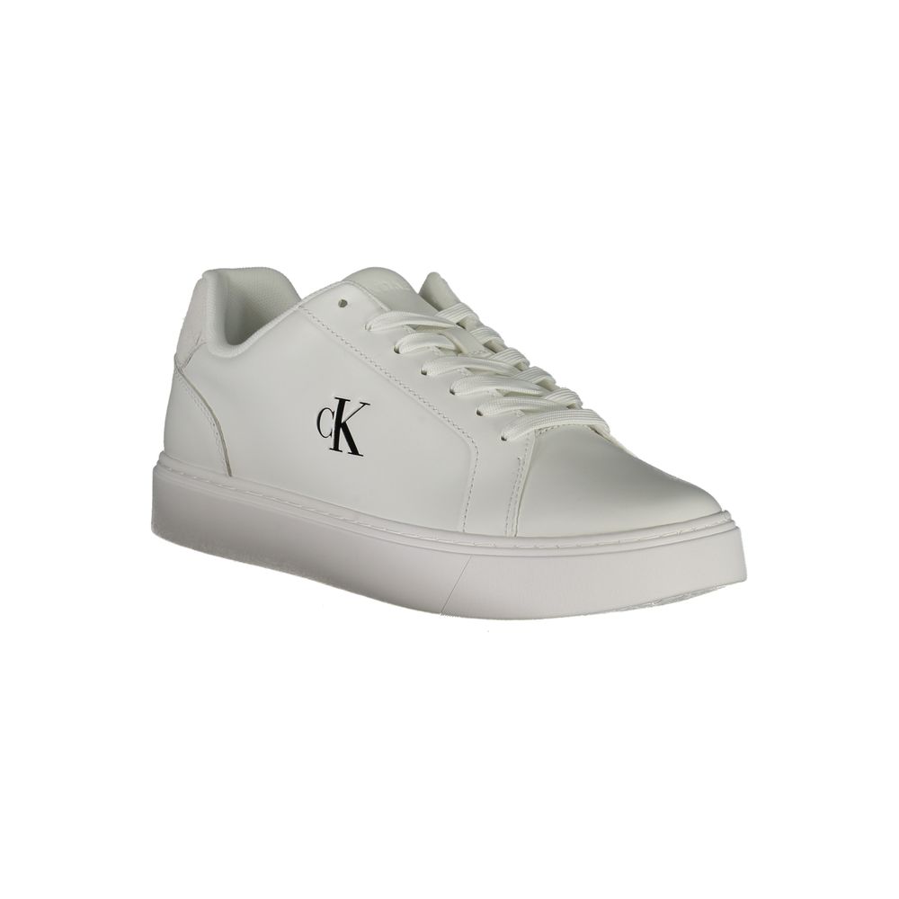 Calvin Klein Bianco Polyurethane Men Sneaker | Regal Royce