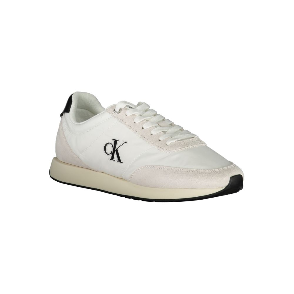 Calvin Klein White Polyester Men Sneaker | Regal Royce