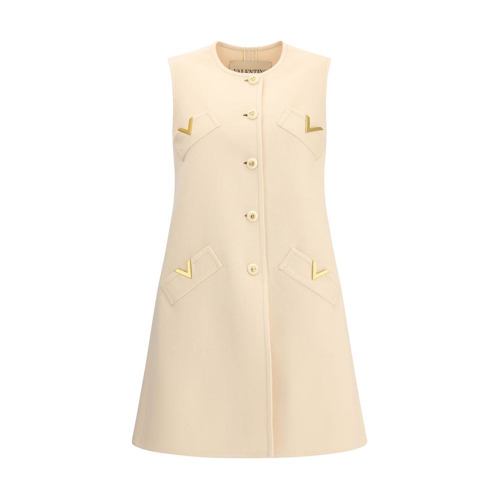 Valentino Cream Fleece Wool Casual Dress | Regal Royce