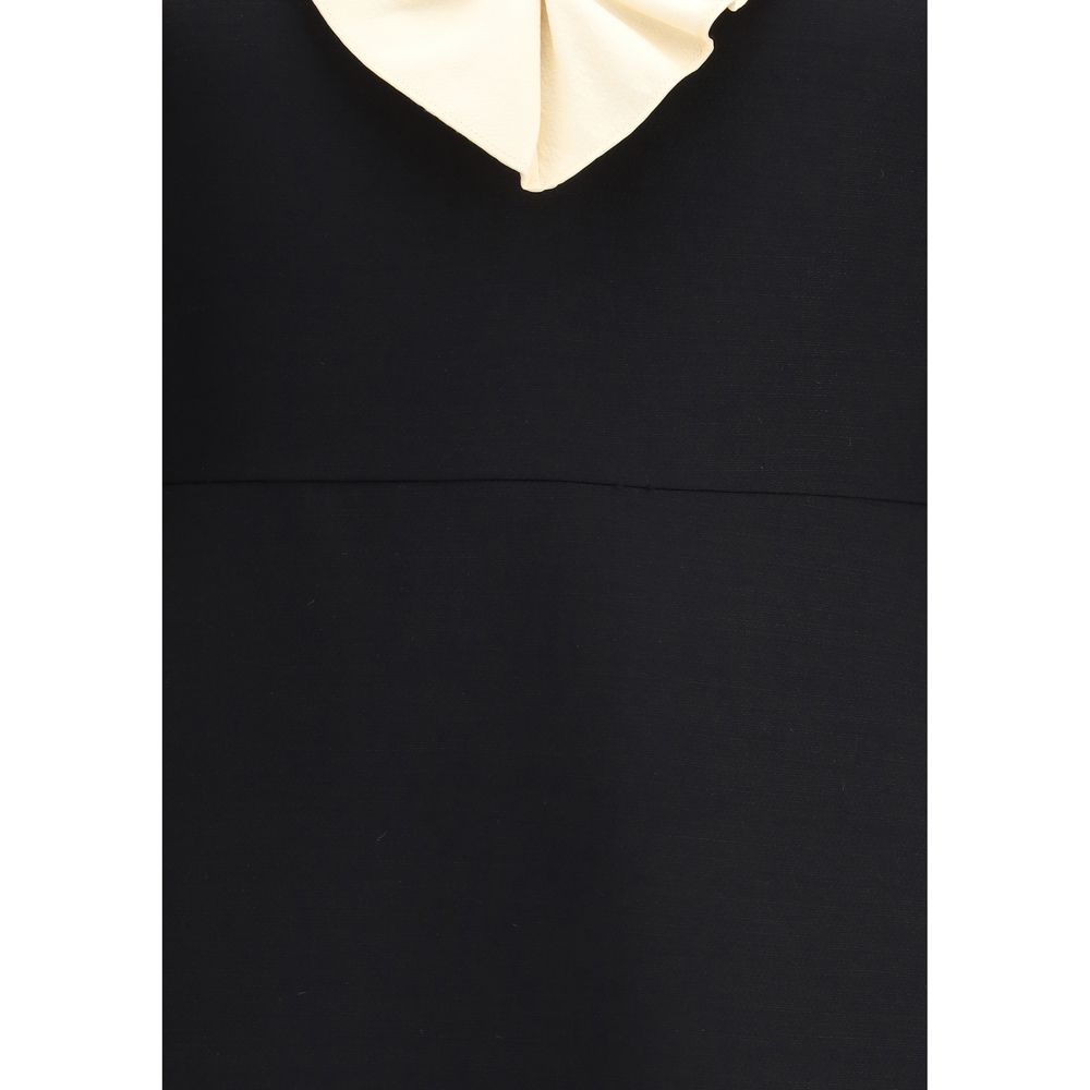 Valentino Black Fleece Wool Cocktail Dress | Regal Royce