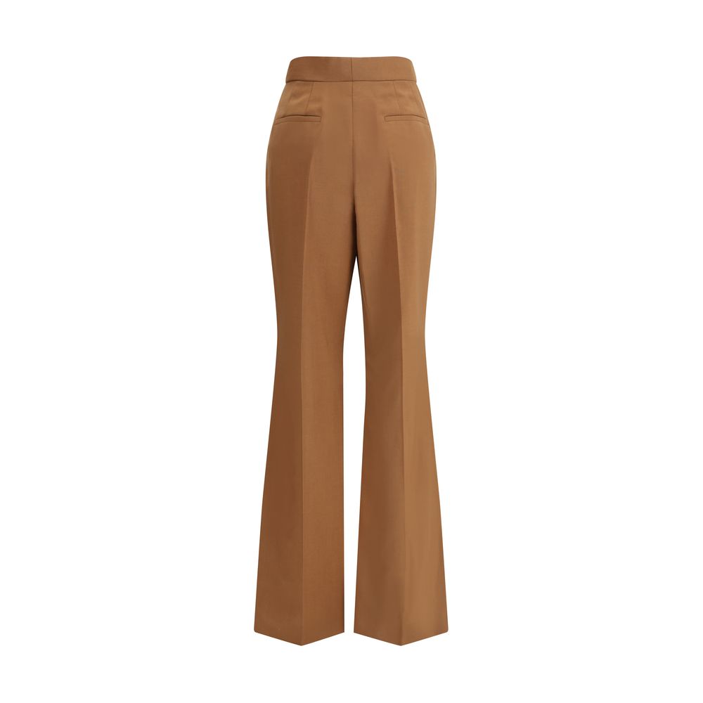Fendi Brown Wool Flared Pants | Regal Royce
