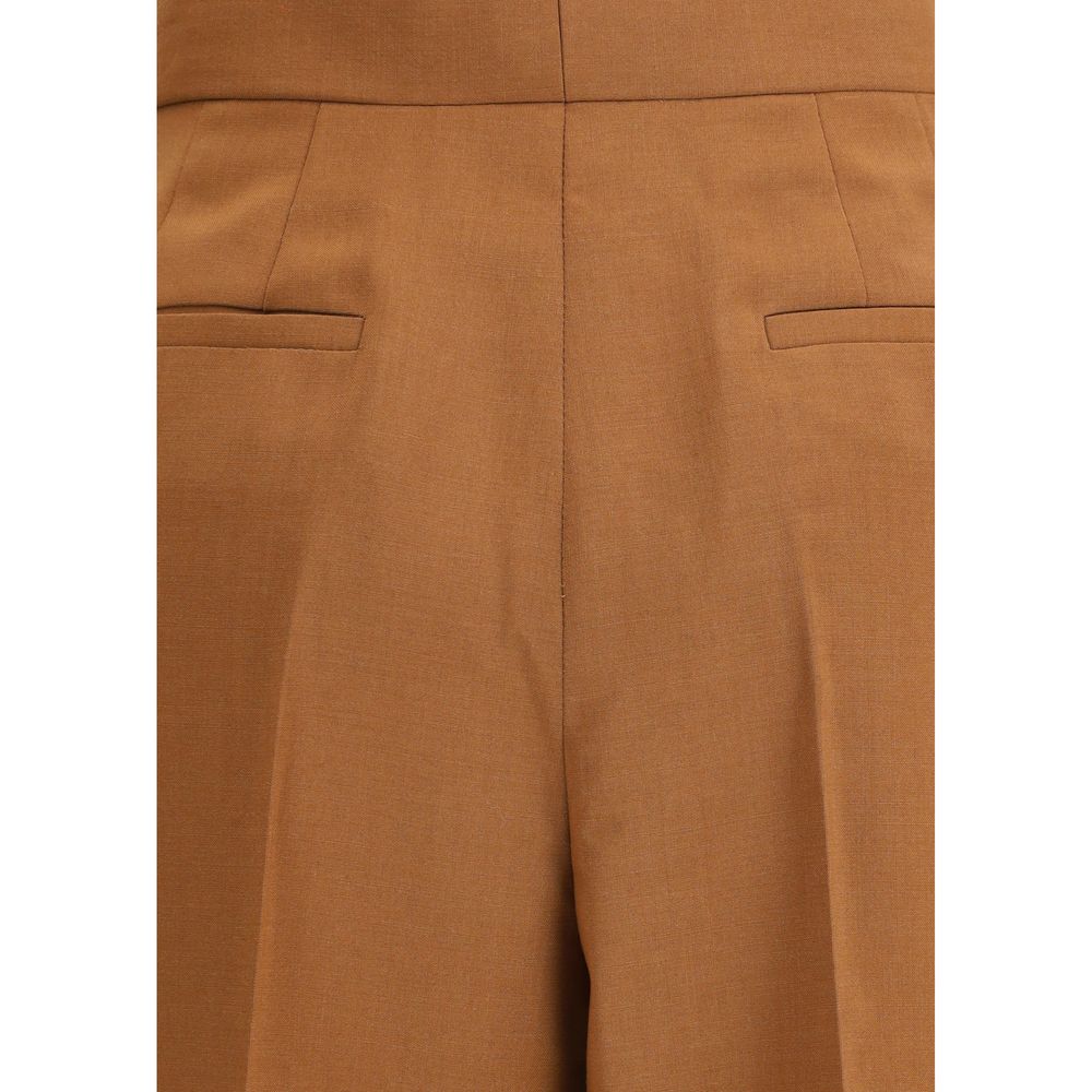 Fendi Brown Wool Flared Pants | Regal Royce
