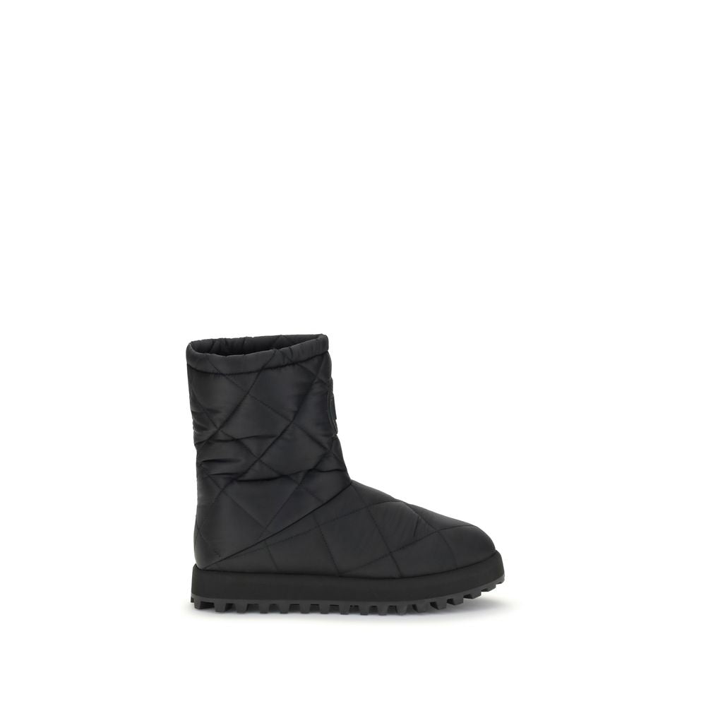 Dolce & Gabbana Black Polyamide Flat Boots | Regal Royce
