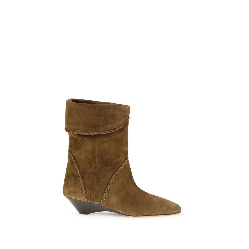 Isabel Marant Brown Calf Leather Bos Taurus Flat Boots | Regal Royce