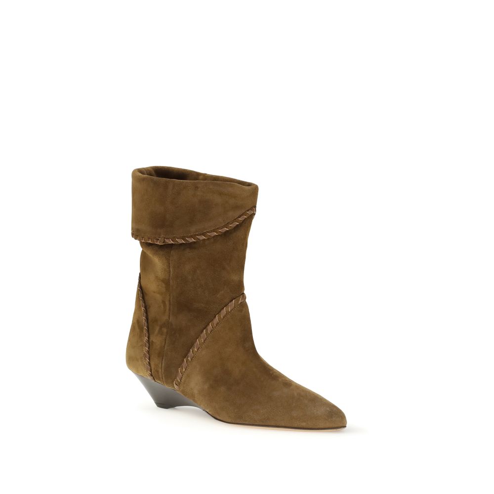Isabel Marant Brown Calf Leather Bos Taurus Flat Boots