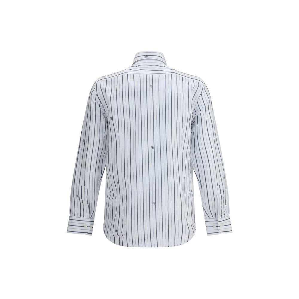 Etro White Cotton Pattern Shirt