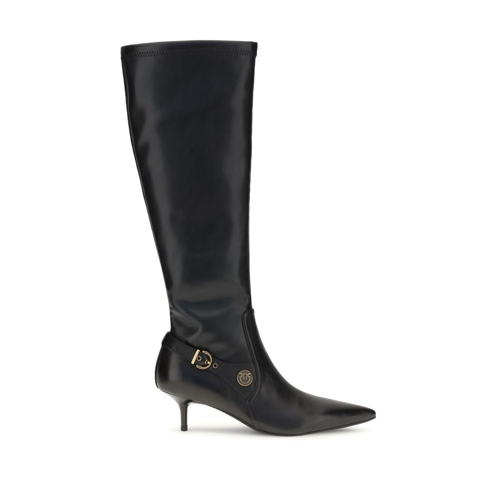 PINKO Black Goatskin Ankle Boots | Regal Royce