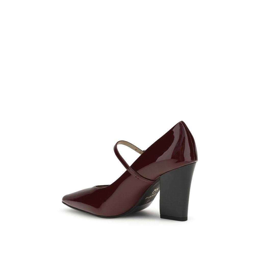PINKO Bordeaux Calf Leather Bos Taurus High Heel Pumps | Regal Royce