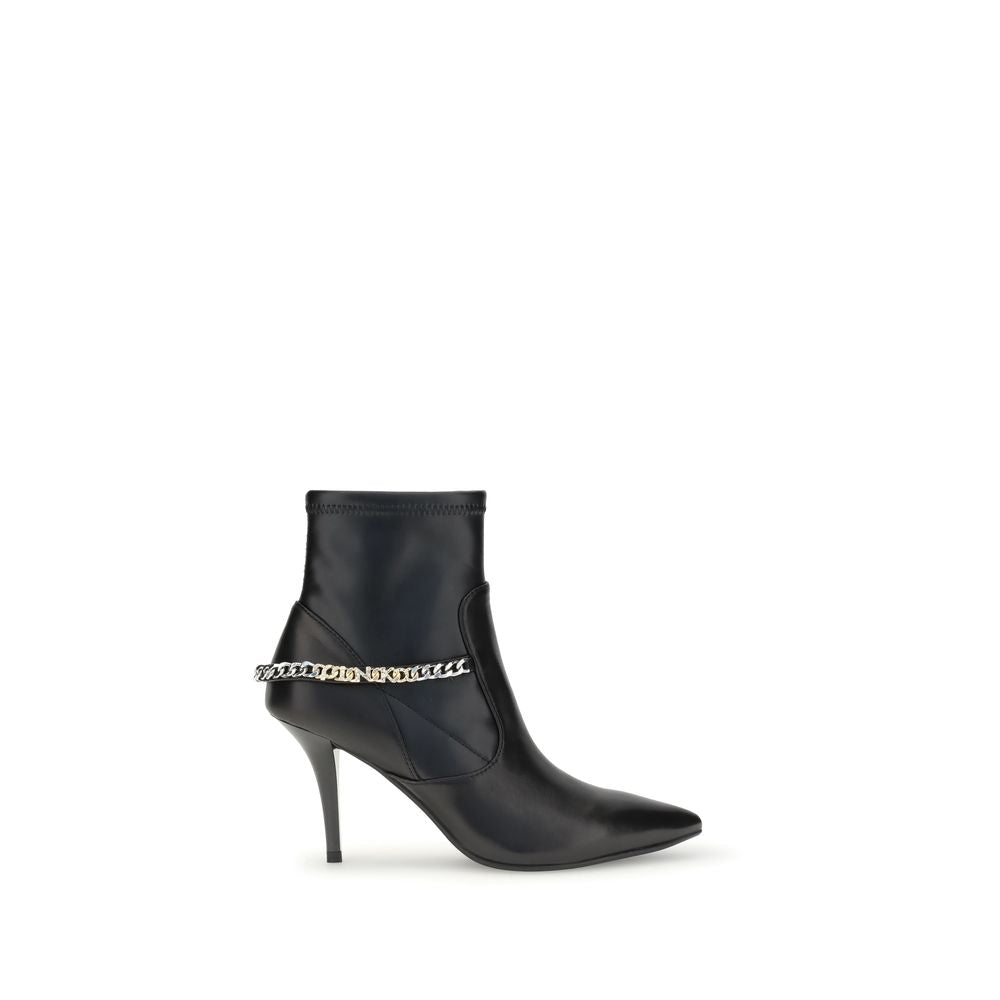 PINKO Black Calf Leather Bos Taurus Ankle Boots | Regal Royce